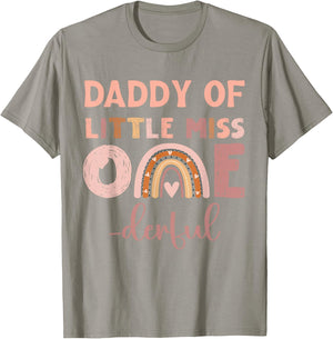 Boho Daddy of Miss Onederful 1st Birthday Girl Cute Small T-Shirt - T-Shirt | Sand
