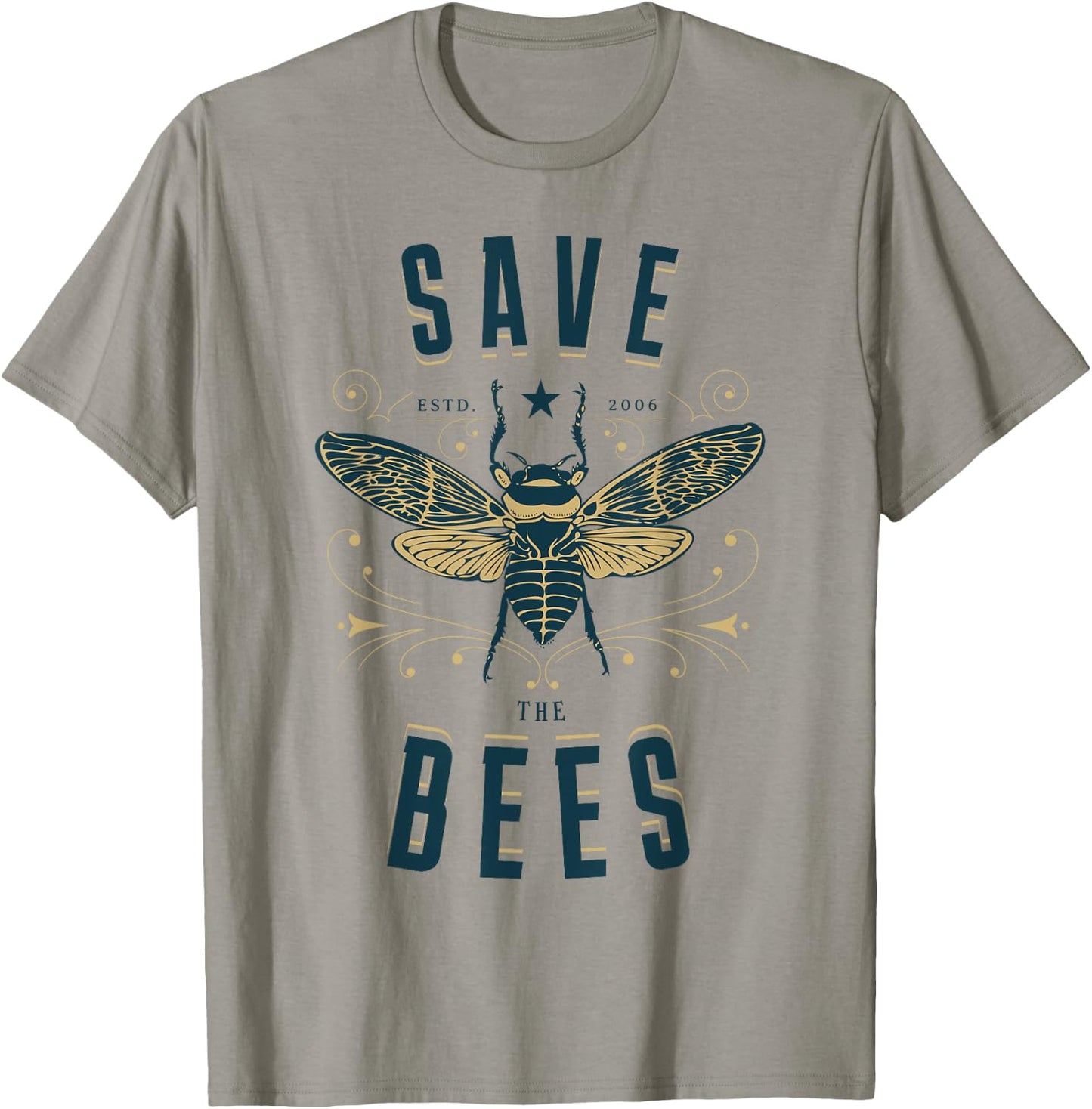 Retro Save the Bees Apiary Shirt Bee Beekeeper Earth Day T-Shirt - T-Shirt | Sand