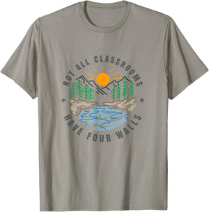 Back To School Not All Classrooms Have Four Walls Nature T-Shirt - T-Shirt | Sand