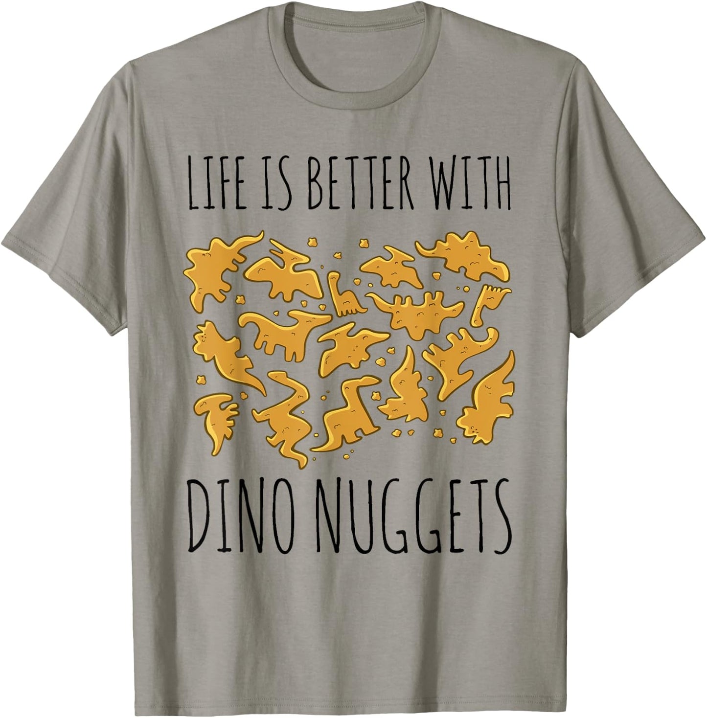 Dino Chicken Dinosaur Nugs Veggie Funny T-Shirt - T-Shirt | Sand