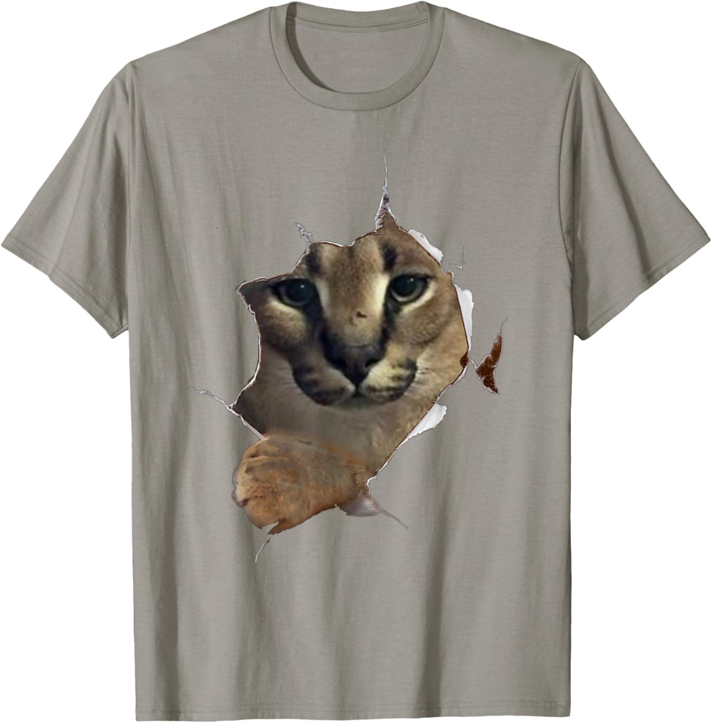 Big Floppa Meme Cat T-Shirt - T-Shirt | Sand