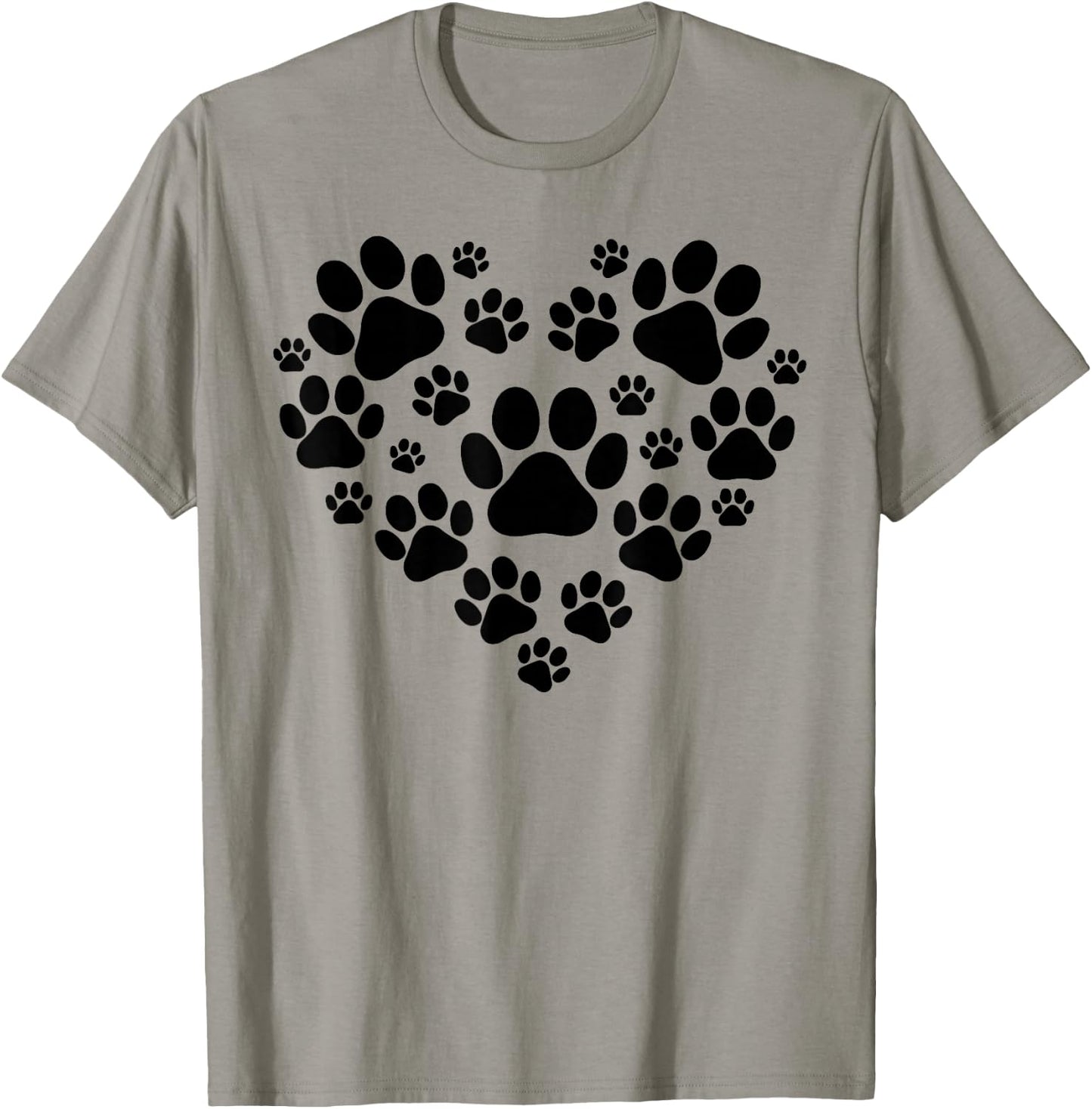 Love Dogs Cute Dog Foot Design T-Shirt - T-Shirt | Sand