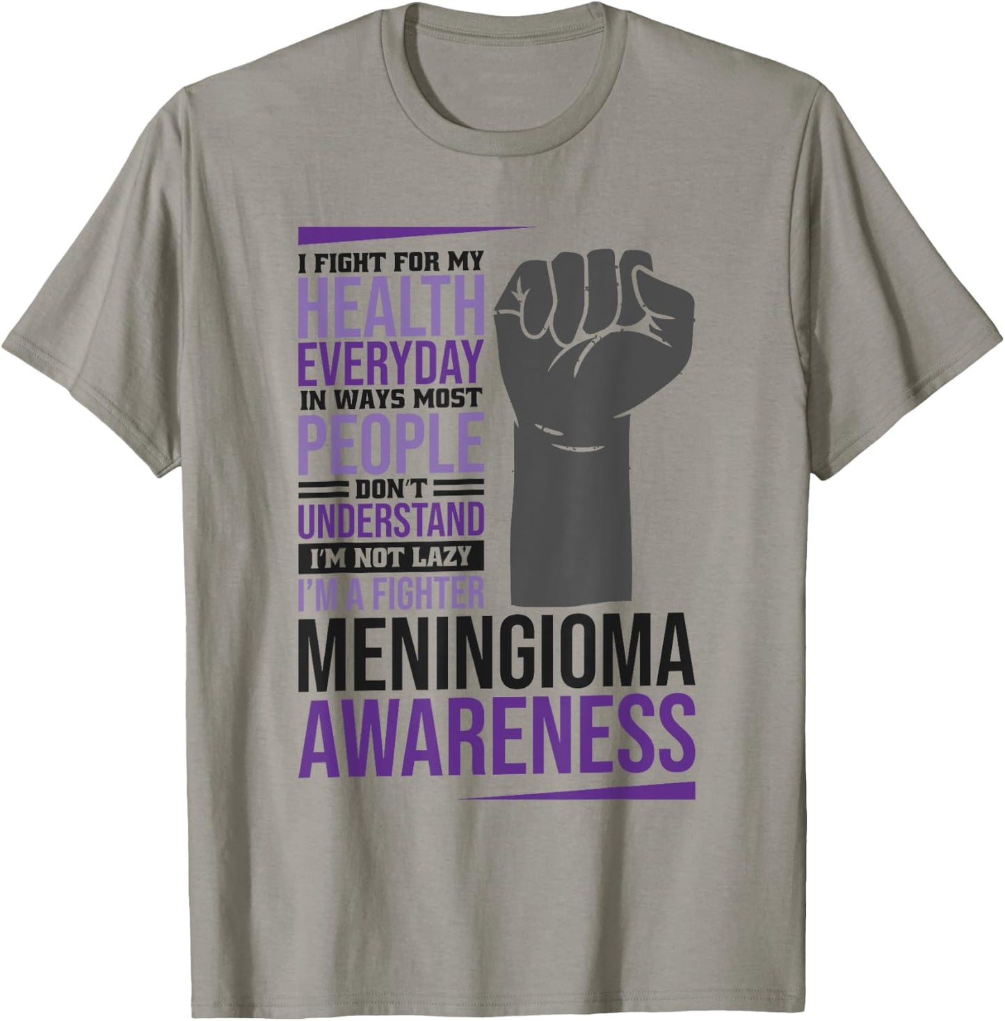 Meningioma Awareness, Meningioma Warrior Awareness T-Shirt - T-Shirt | Sand