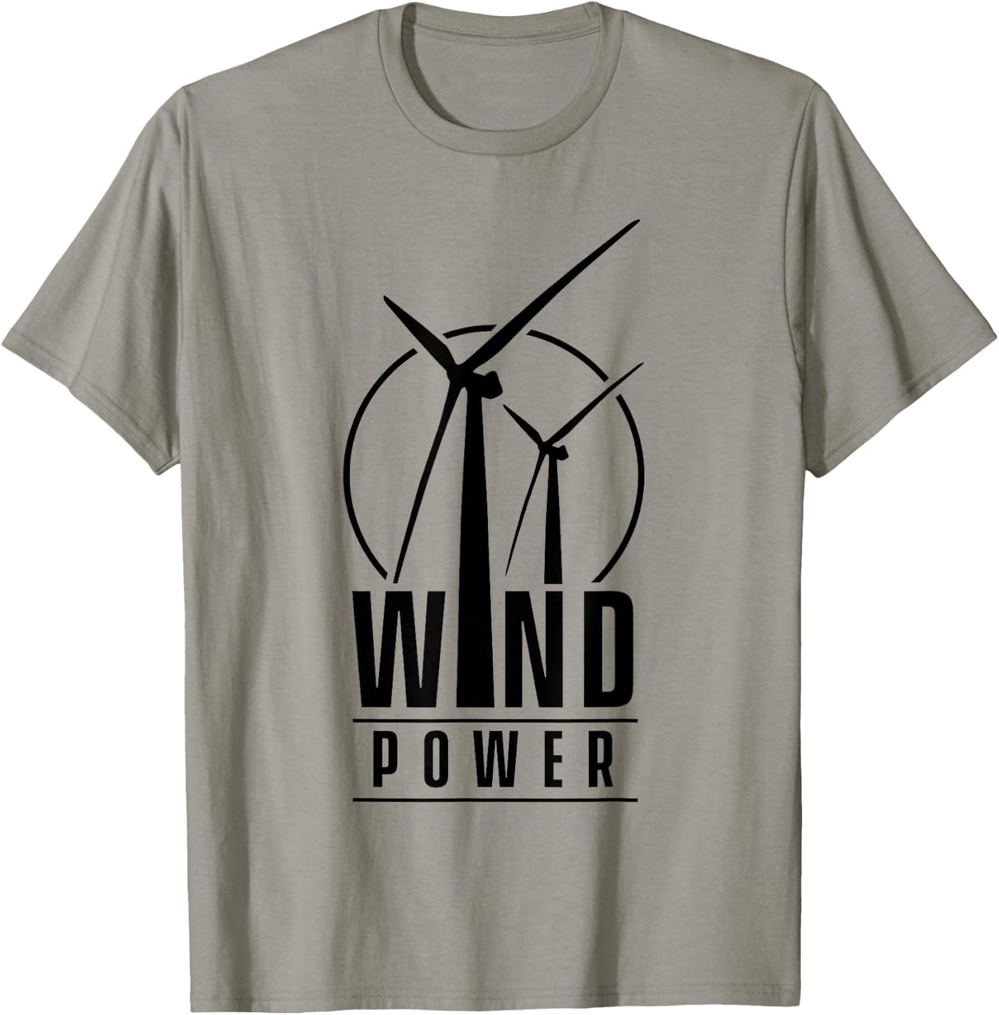 Wind power Wind Energy Green Renewable Turbine Windmill T-Shirt - T-Shirt | Sand