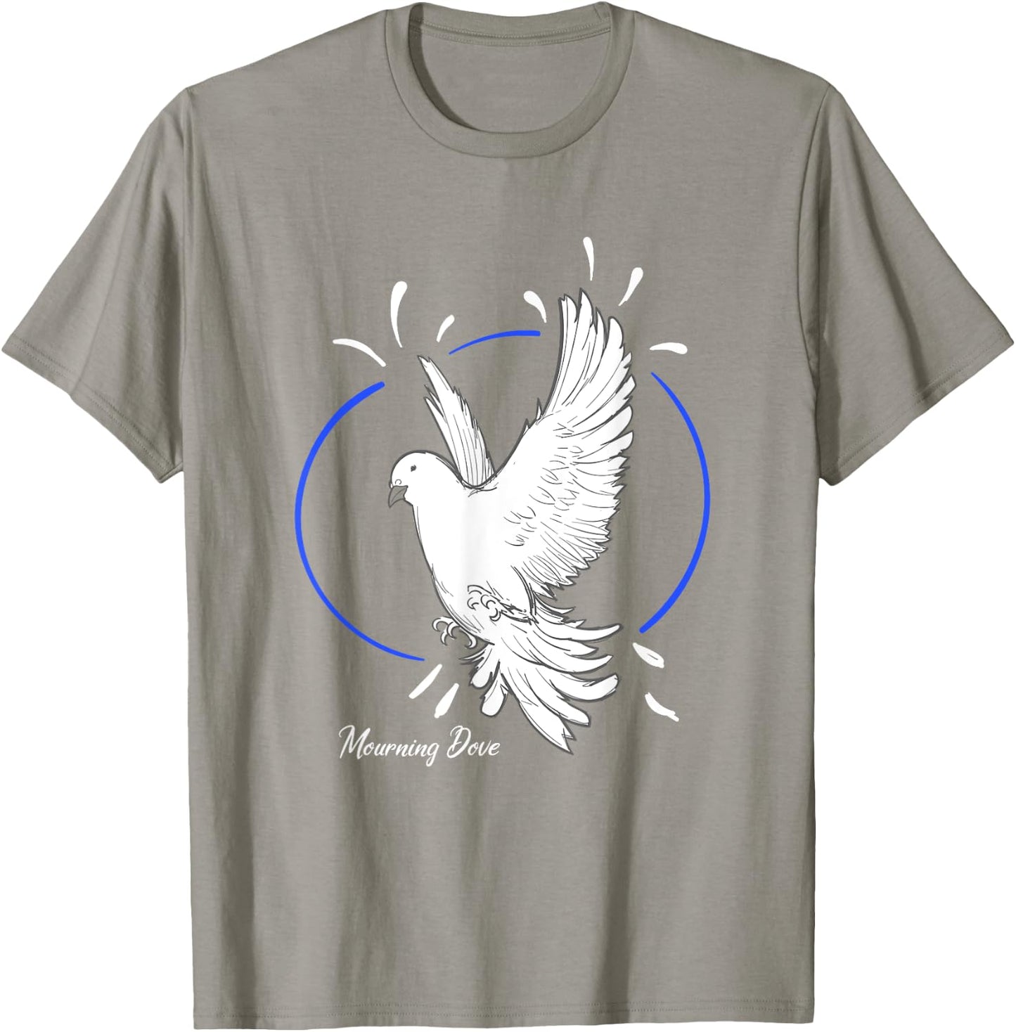 Beautiful Flying Peaceful White Mourning Dove Bird T-Shirt - T-Shirt | Sand