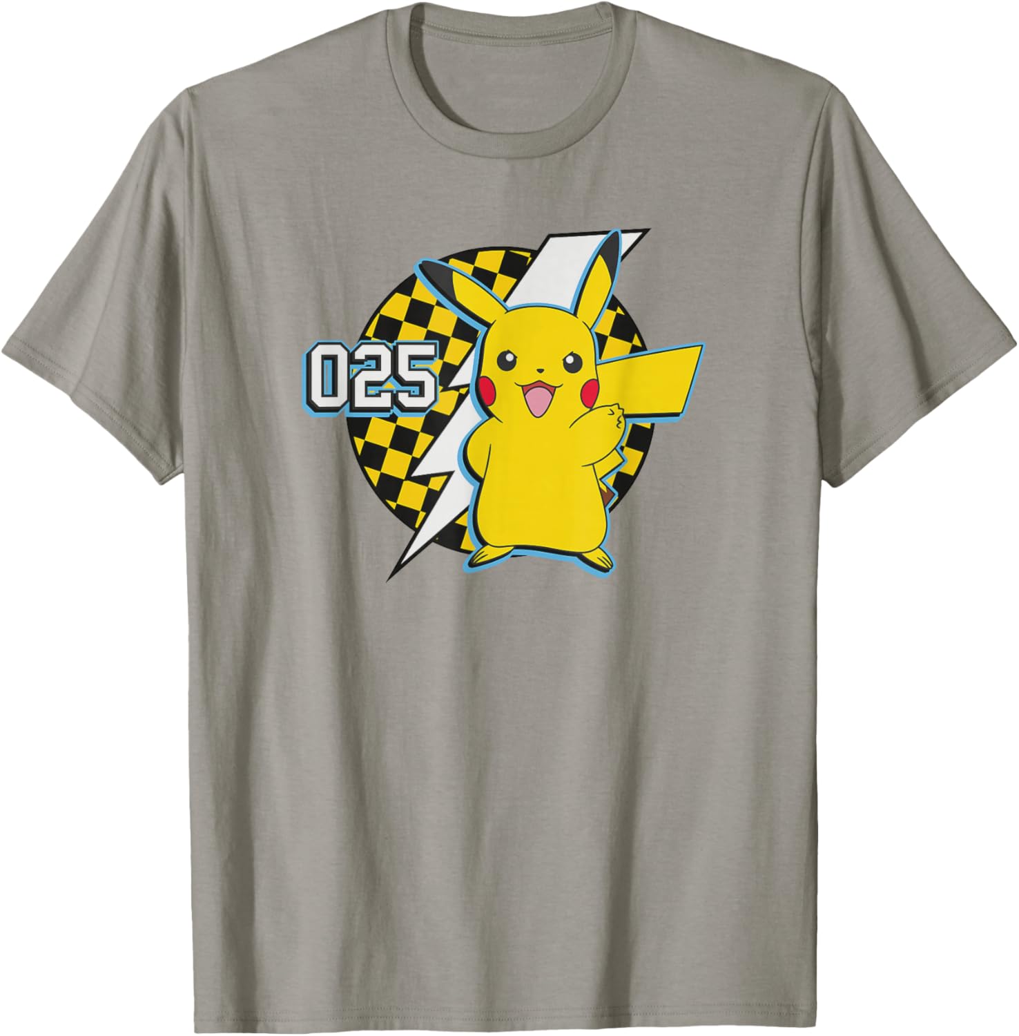 Pokémon Pikachu 025 Pika Racer Number Logo T-Shirt - T-Shirt | Sand