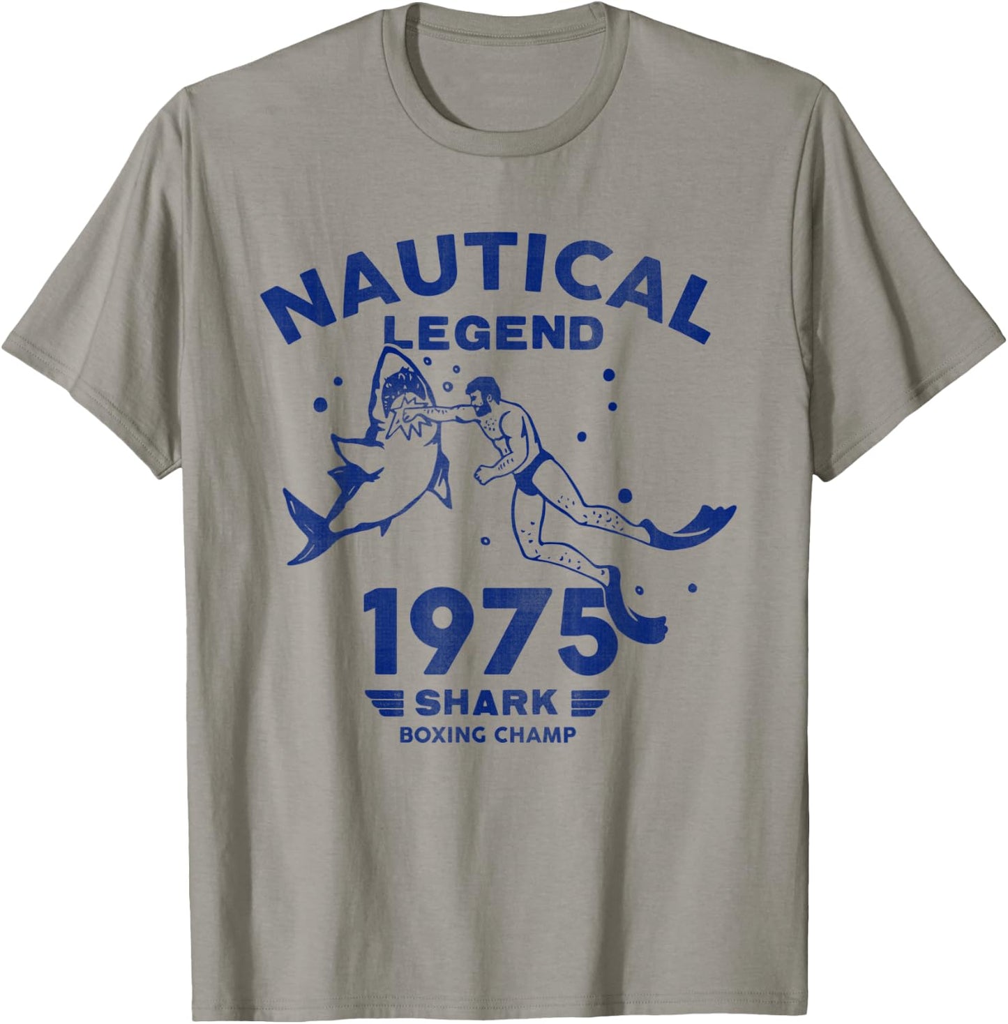 Nautical Legend: Funny Scuba Diver & Shark Punch Summer T-Shirt - T-Shirt | Sand