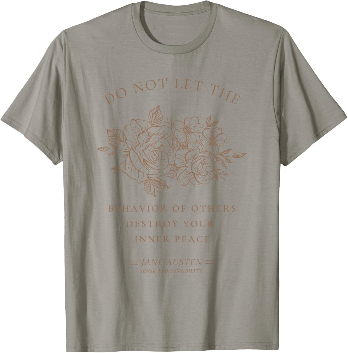 Jane Austen Sense and Sensibility Bookish Bookworm Novel T-Shirt - T-Shirt | Sand