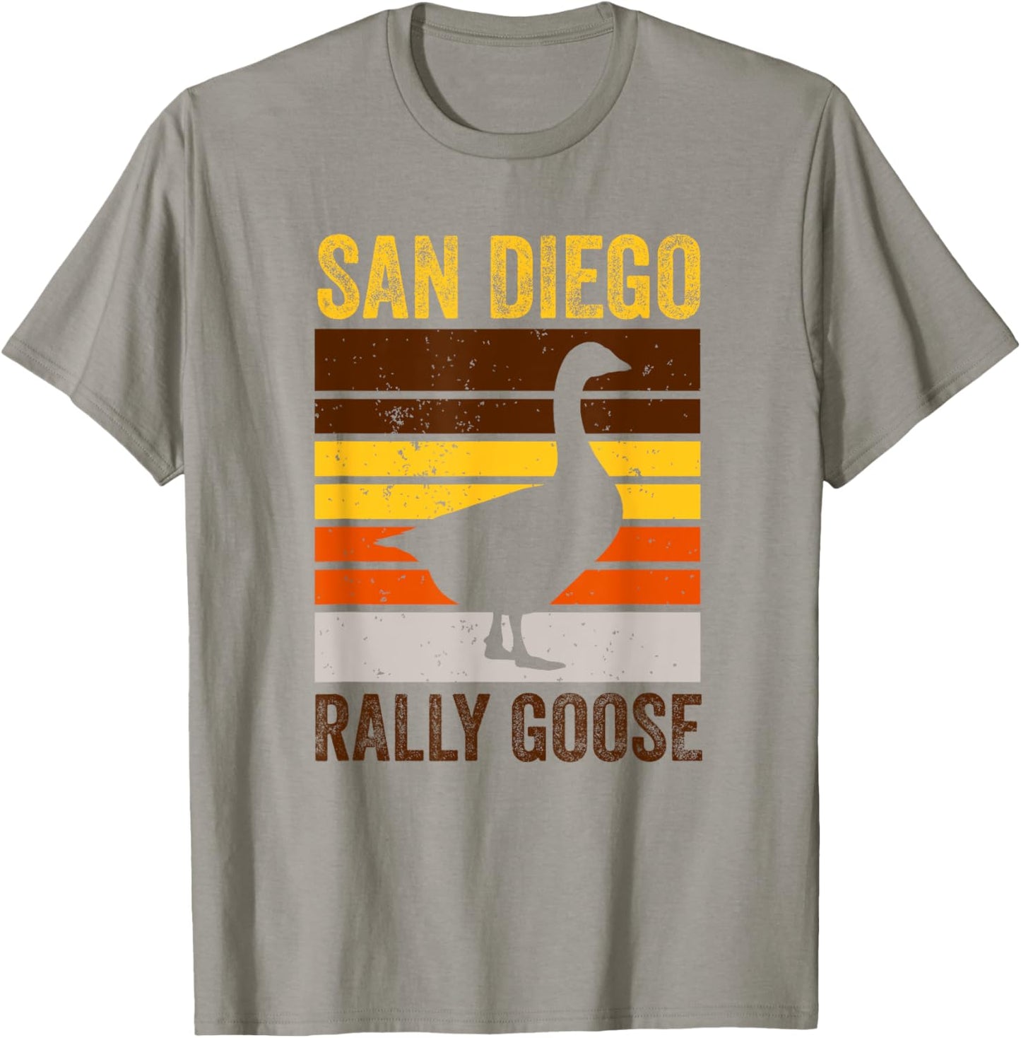 San Diego Rally Goose Funny Meme Bird Feathers Geese Fowl T-Shirt - T-Shirt | Sand