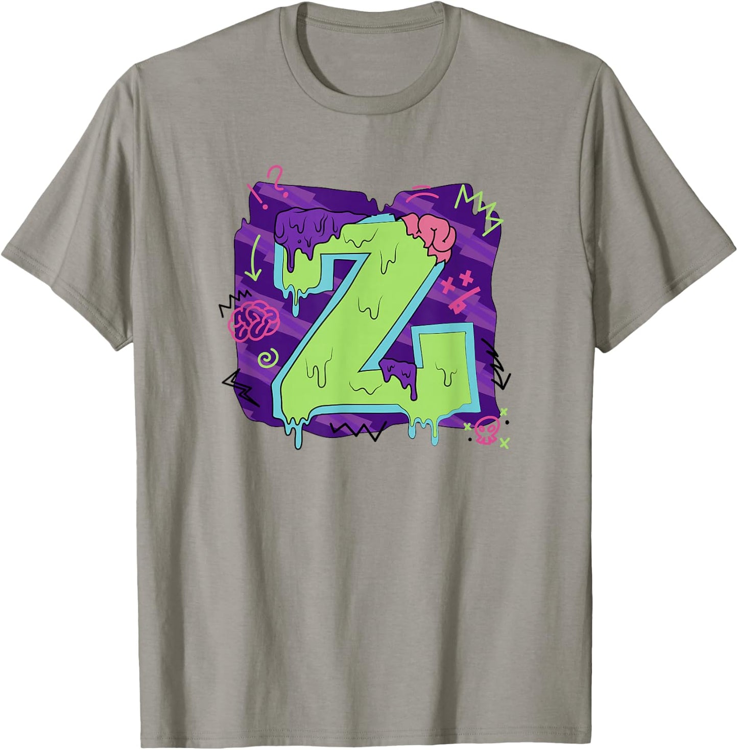 Disney Zombies Seabrook Football Letter Z Drippy Logo T-Shirt - T-Shirt | Sand