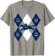 Disney Mickey Mouse Horse Racing Silhouette Argyle Pattern T-Shirt - T-Shirt | Sand