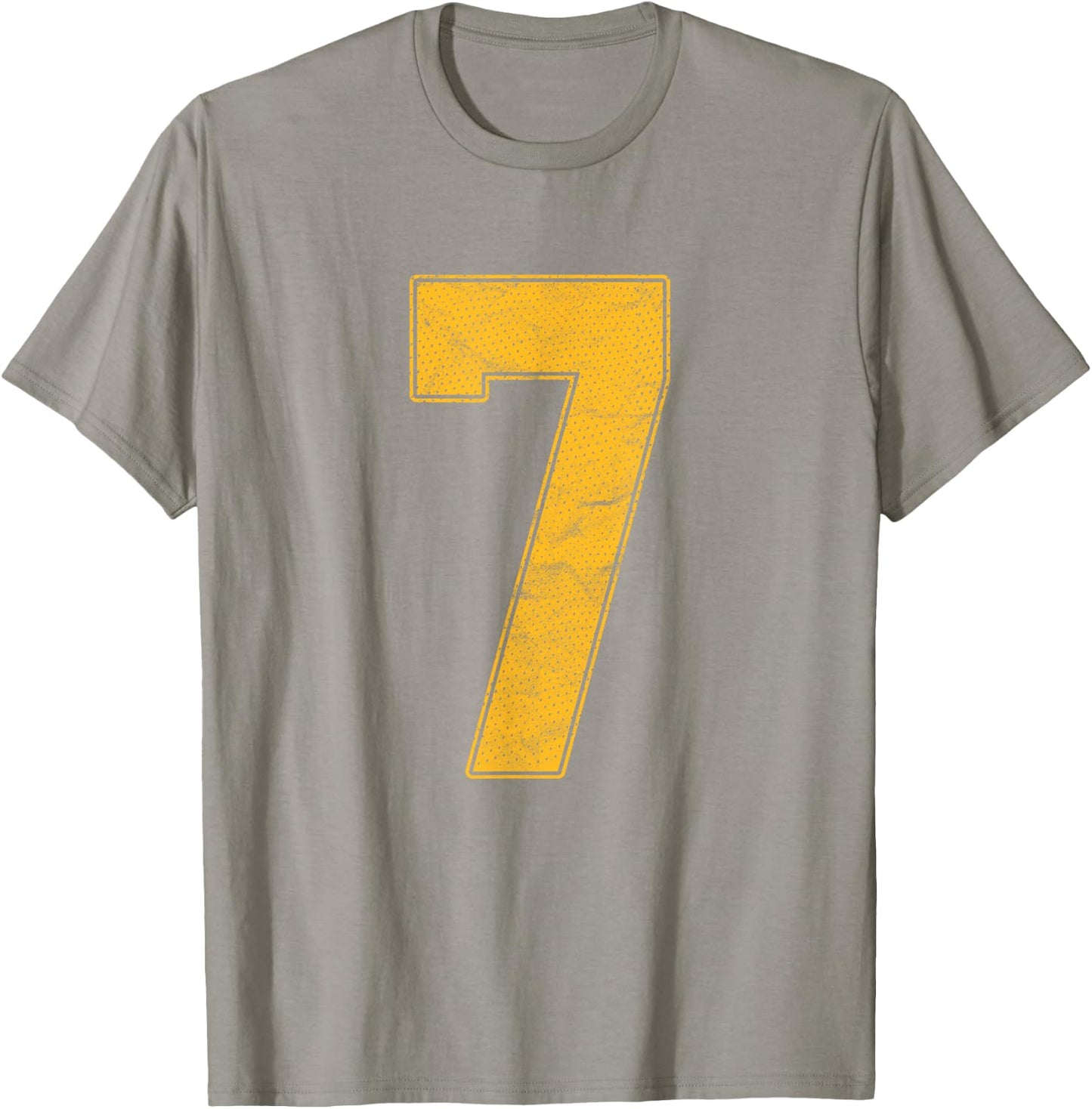 Number 7 Numbered Uniform Sports Team Jersey 7th Birthday T-Shirt - T-Shirt | Sand