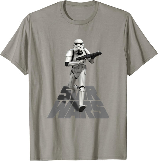 Star Wars Classic Imperial Stormtrooper Running Poster T-Shirt - T-Shirt | Sand