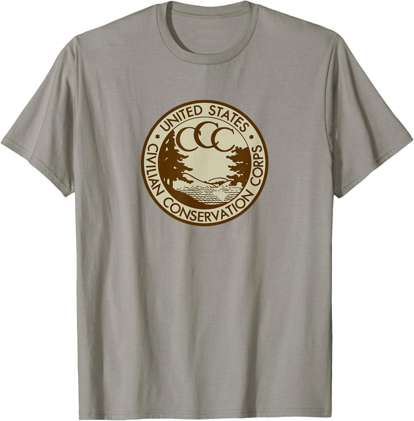 Civilian Conservation Corps CCC Logo Retro Outdoors 1930s T-Shirt - T-Shirt | Sand