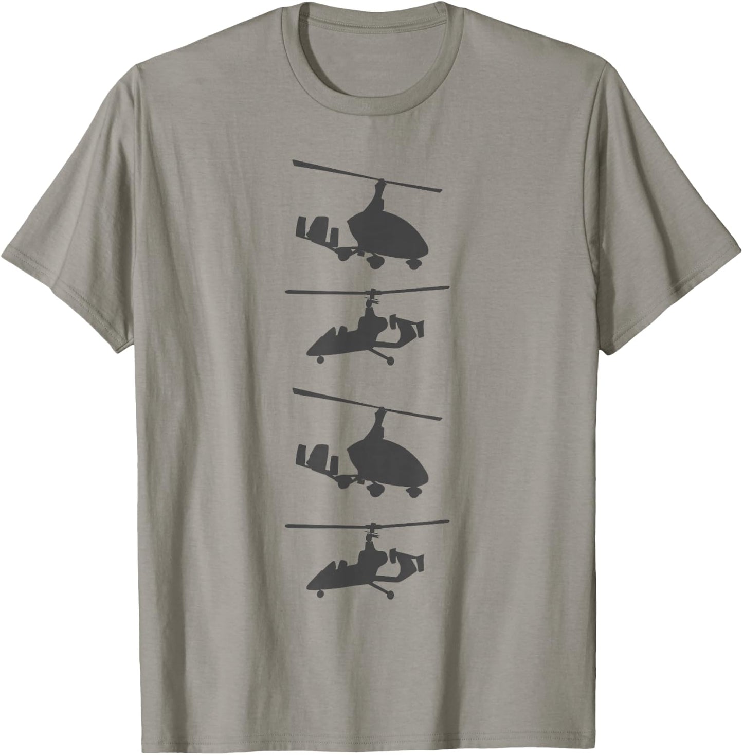 Gyrocopter Model Silhouette Gyroplane For Autogyro Pilots T-Shirt - T-Shirt | Sand