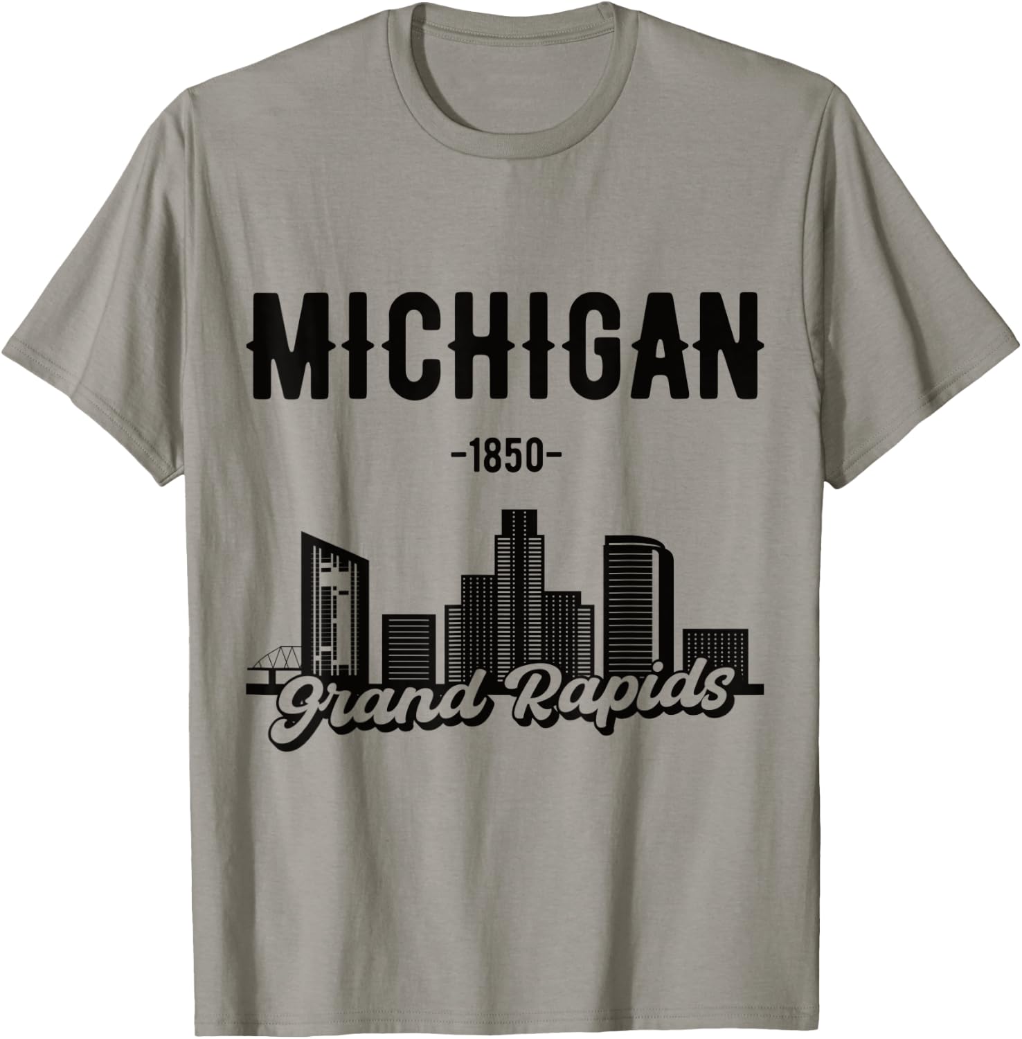 Grand Rapids Michigan Skyline T-Shirt - T-Shirt | Sand