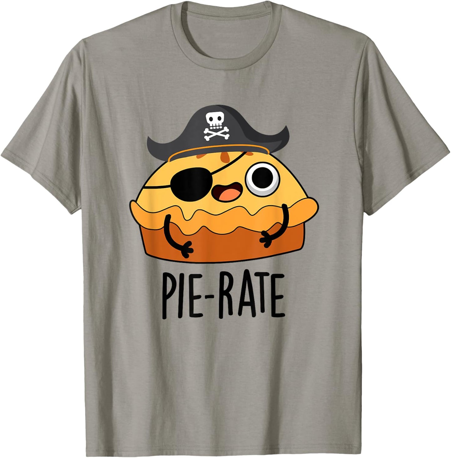 Pie-rate Funny Pie Pun T-Shirt - T-Shirt | Sand