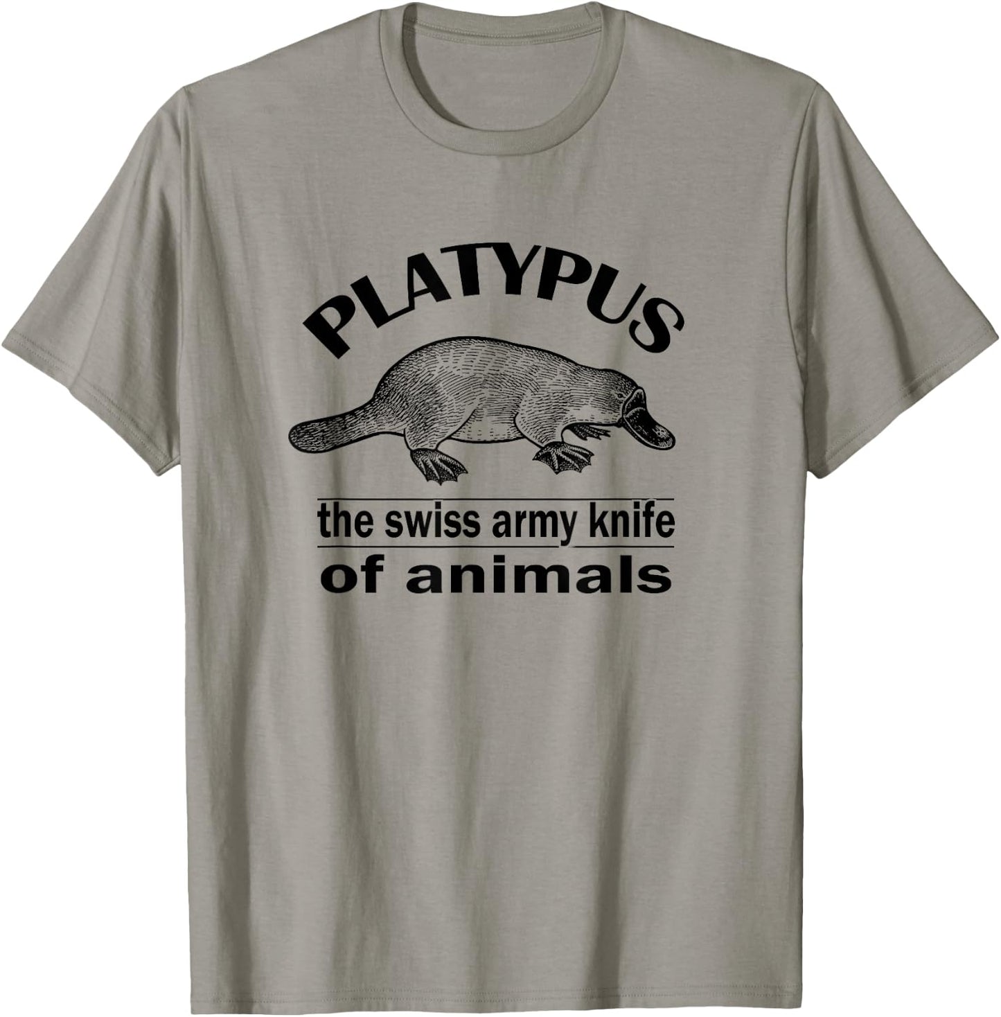 Retro Vintage Swiss Army Knife Platypus Lover T-Shirt - T-Shirt | Sand