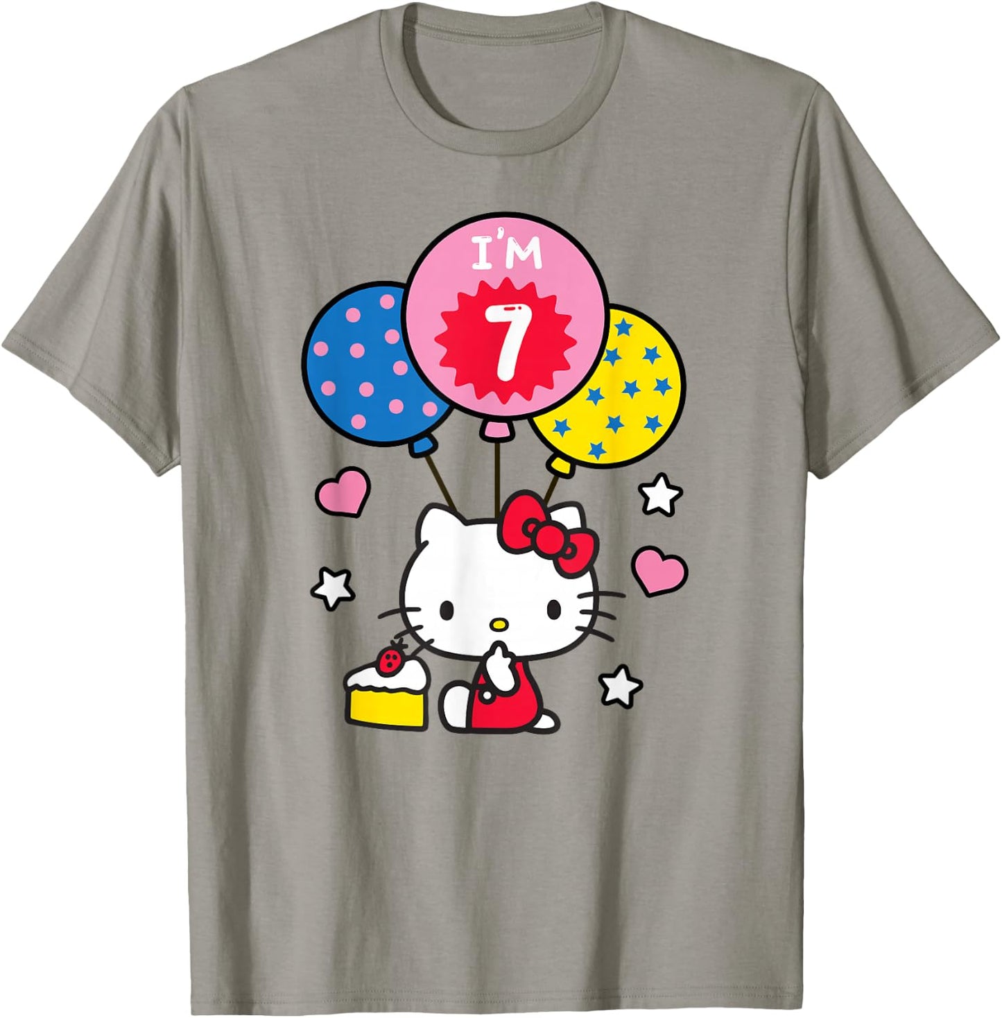 Hello Kitty I'm 7 Birthday T-Shirt - T-Shirt | Sand