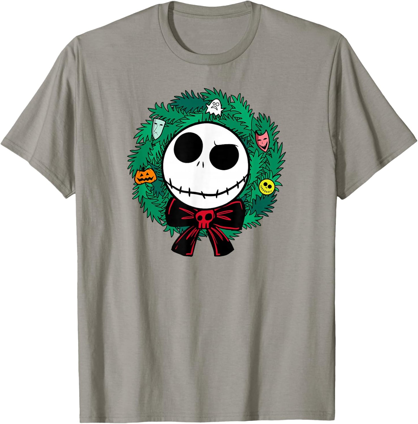 Amazon Essentials Men's Nightmare Before Christmas Jack Festive Holiday Wreath , Blue, Small T-Shirt - T-Shirt | Sand