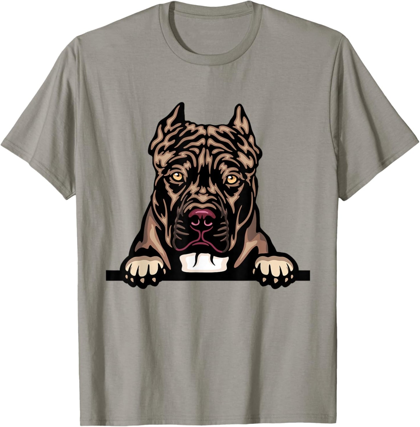 Pit Bull Dog Breed Popping Up Fun Pit Bull Owner T-Shirt - T-Shirt | Sand
