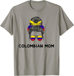 Proud Colombian Flag Camiseta DNA Colombiana Girl Women Mom T-Shirt - T-Shirt | Sand