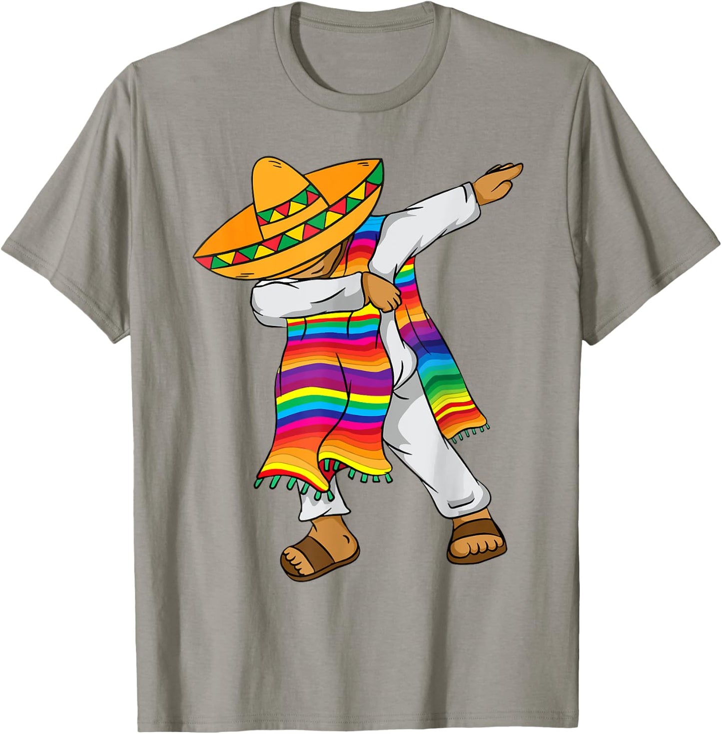 Mexican Poncho Dab Boy Mexico Hispanic Heritage Month Kids T-Shirt - T-Shirt | Sand