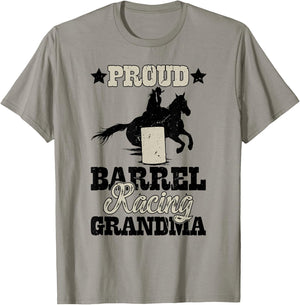 Proud Barrel Racer Grandma Barrel Racing Grandma T-Shirt - T-Shirt | Sand