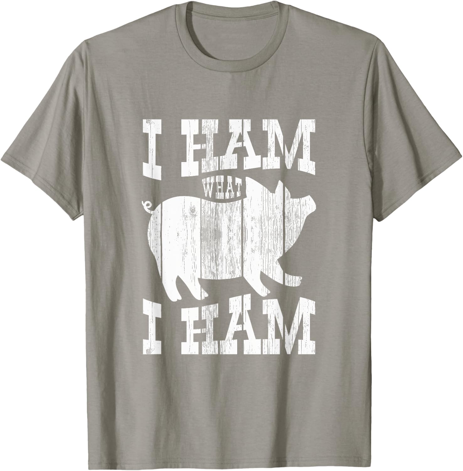 I Ham What I Ham Pig Lover Funny Farmer T-Shirt - T-Shirt | Sand