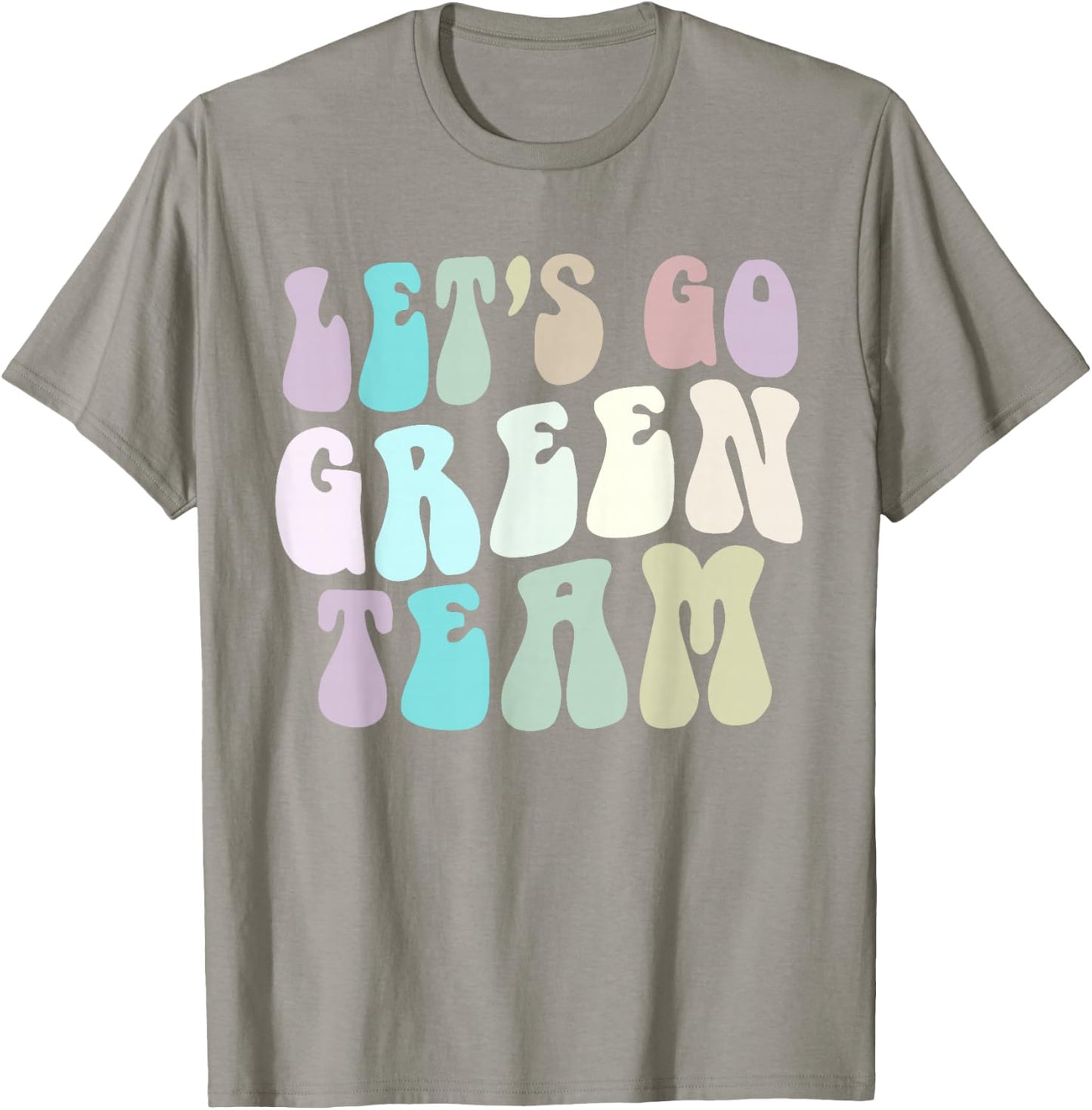 Retro LET'S GO GREEN TEAM War Game 60's Summer Camp Matching T-Shirt - T-Shirt | Sand
