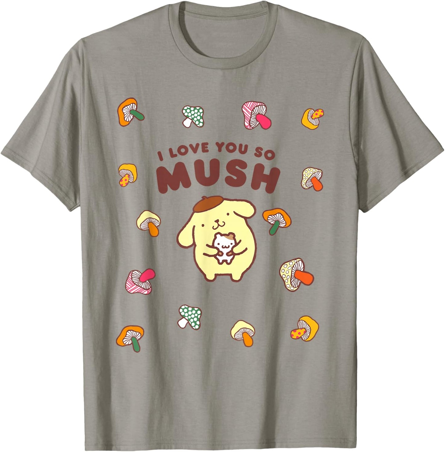 Pompompurin I Love You So Mush Fall Mushroom T-Shirt - T-Shirt | Sand