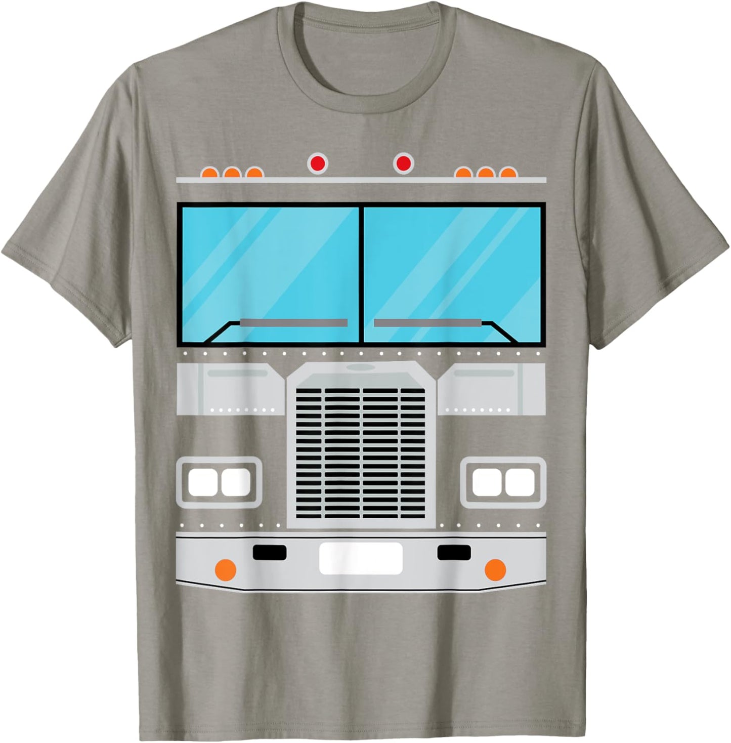 Semi Truck Costume Simple Easy Halloween Group Costume T-Shirt - T-Shirt | Sand