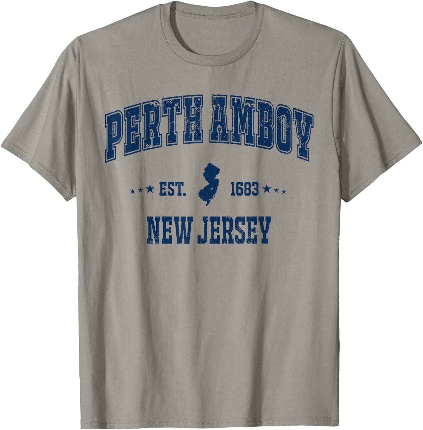 Perth Amboy New Jersey NJ Vintage Navy Sports Athletic T-Shirt - T-Shirt | Sand