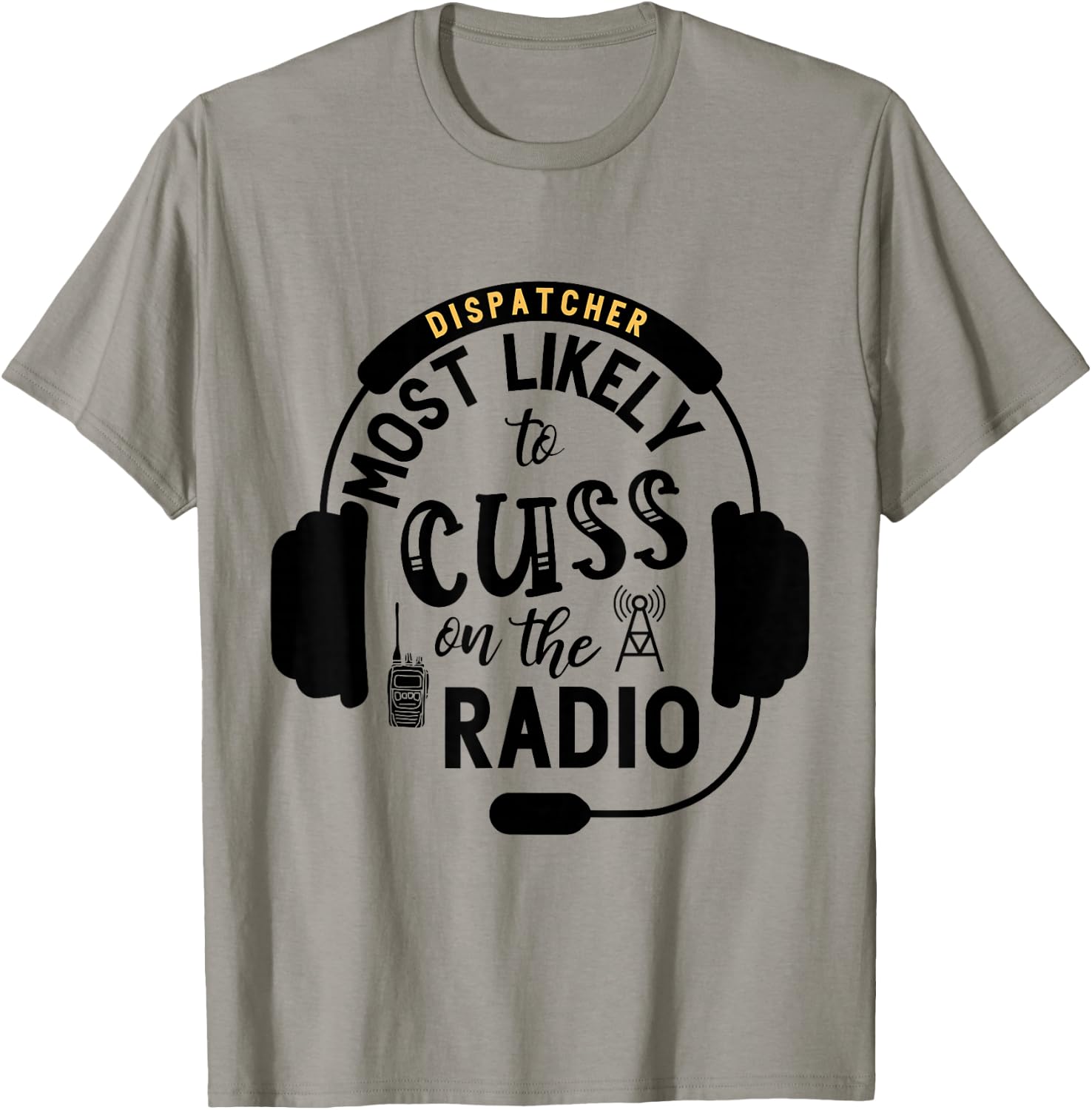 Funny 911 Dispatcher Gifts Police Dispatch Thin Gold Line T-Shirt - T-Shirt | Sand
