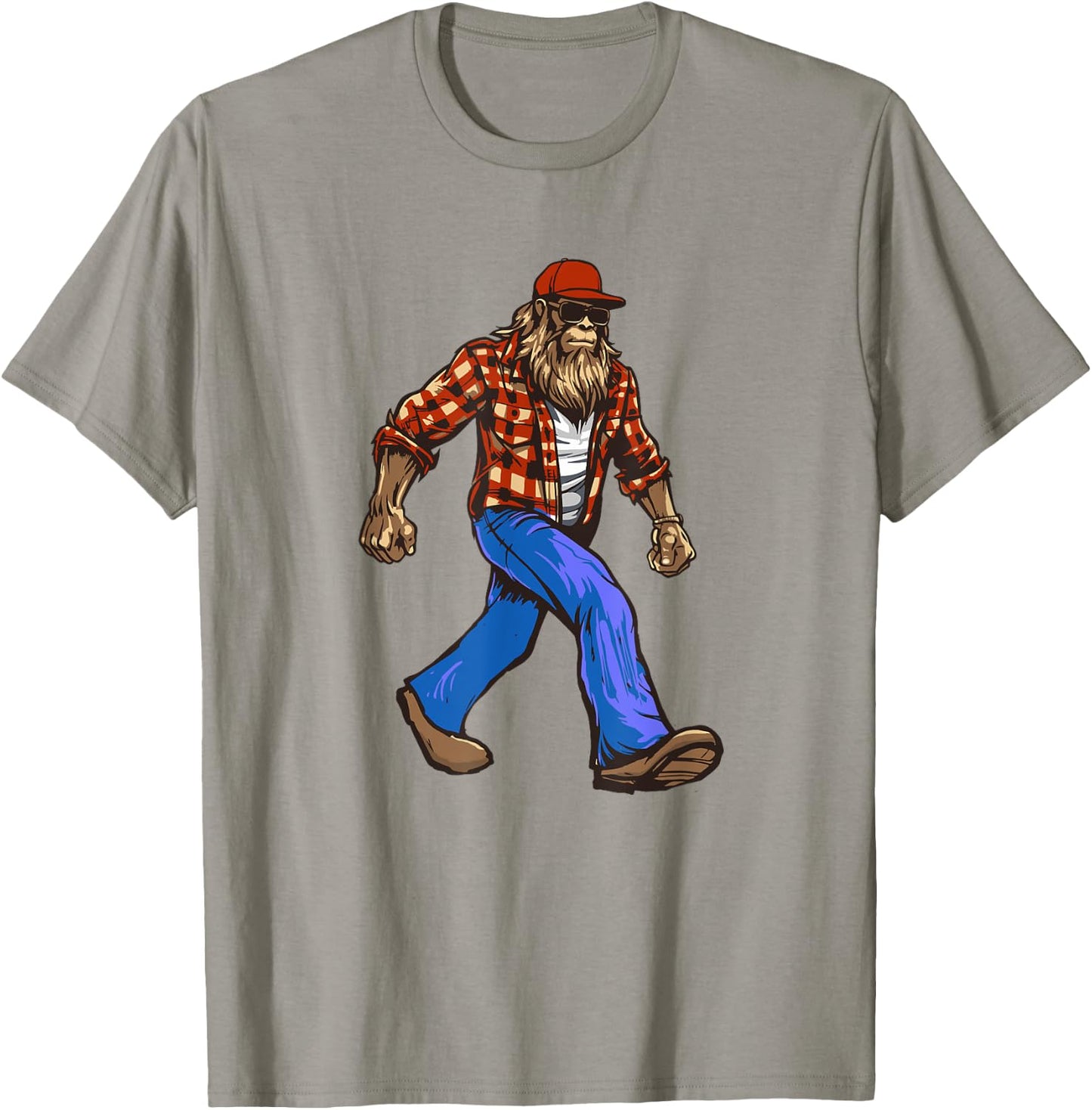 Country Redneck Sasquatch Bigfoot Dude Southern Pride T-Shirt - T-Shirt | Sand