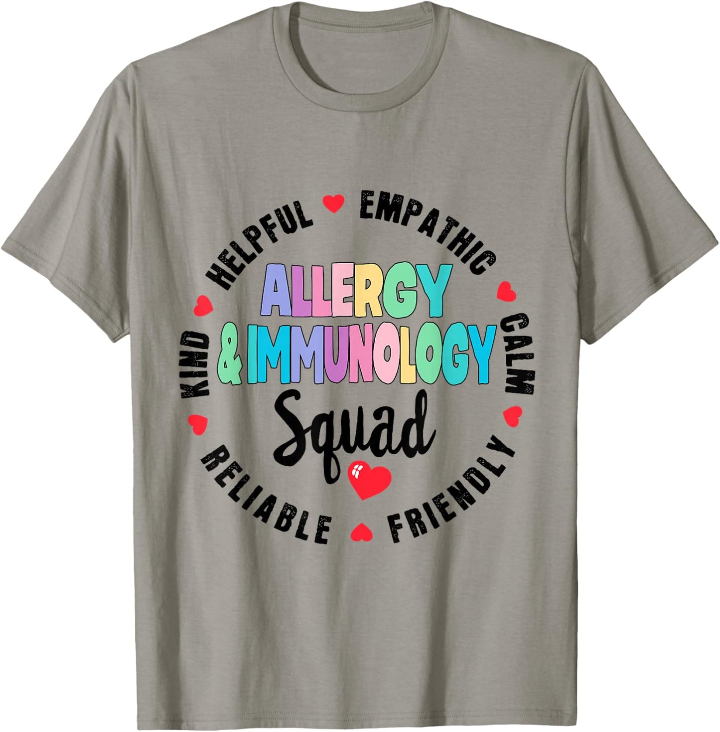 Allergy and Immunology Squad Nurse Team Registered Nursing T-Shirt - T-Shirt | Sand