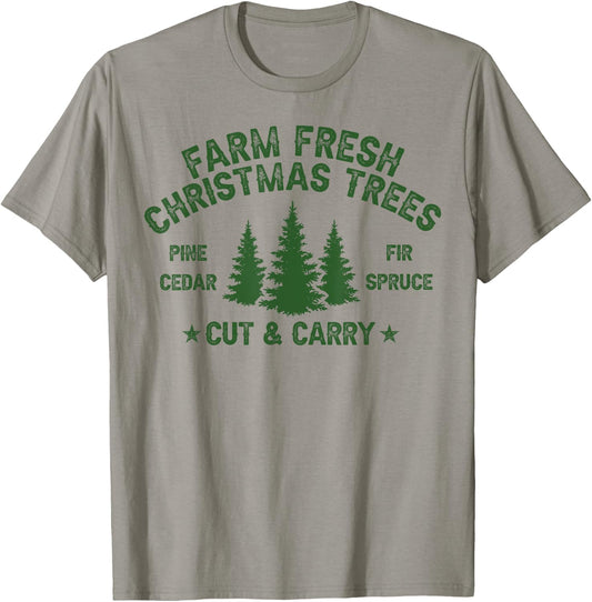 Farm Fresh Christmas Trees T-Shirt - T-Shirt | Sand