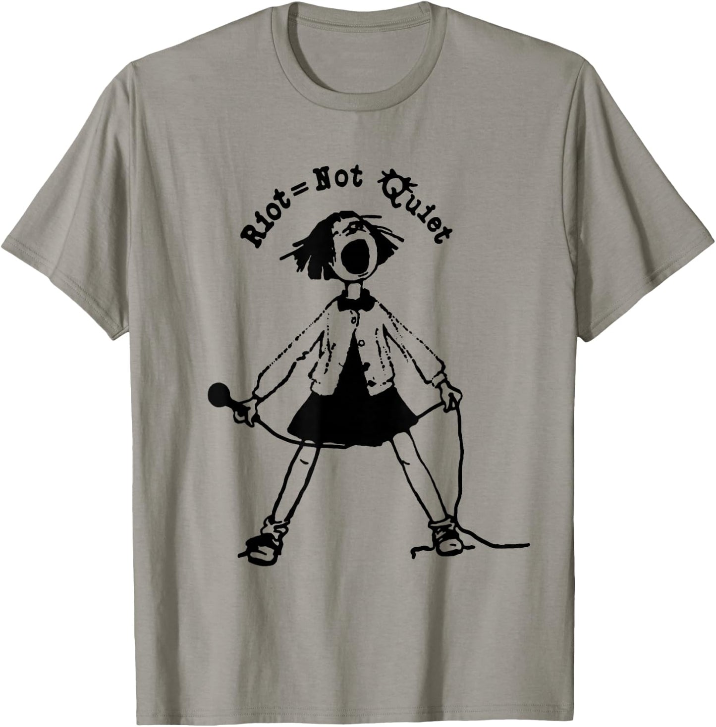 Riot Grrrl | Riot Not Quite | Riot Not Die T-Shirt - T-Shirt | Sand