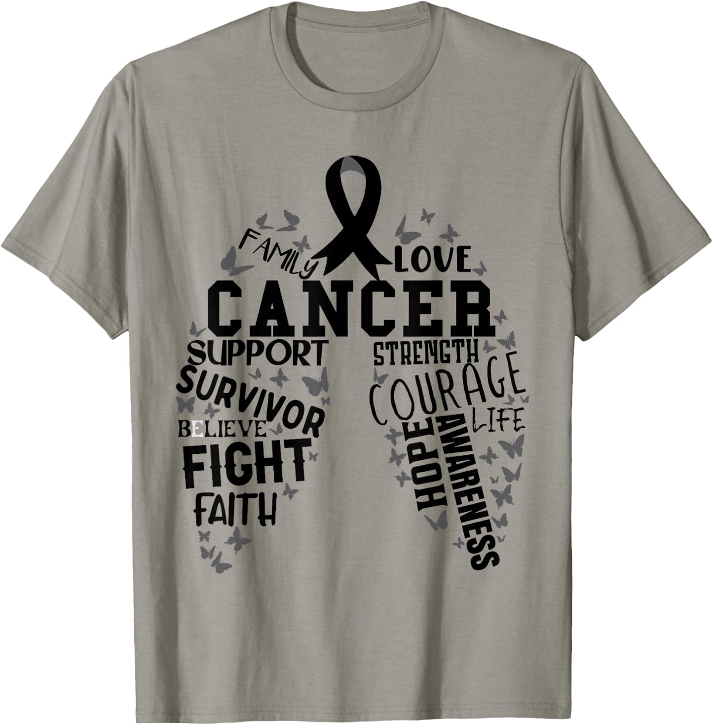 Lung Cancer Awareness Accessories T-Shirt - T-Shirt | Sand