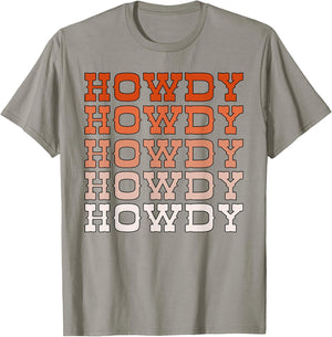 Orange Wild West Western Rodeo Yeehaw Howdy Cowgirl Country T-Shirt - T-Shirt | Sand