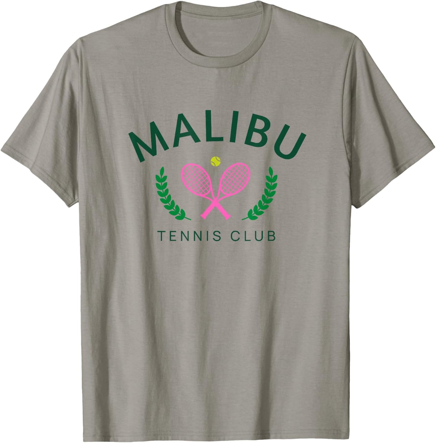 Malibu California Preppy Tennis Club T-Shirt - T-Shirt | Sand