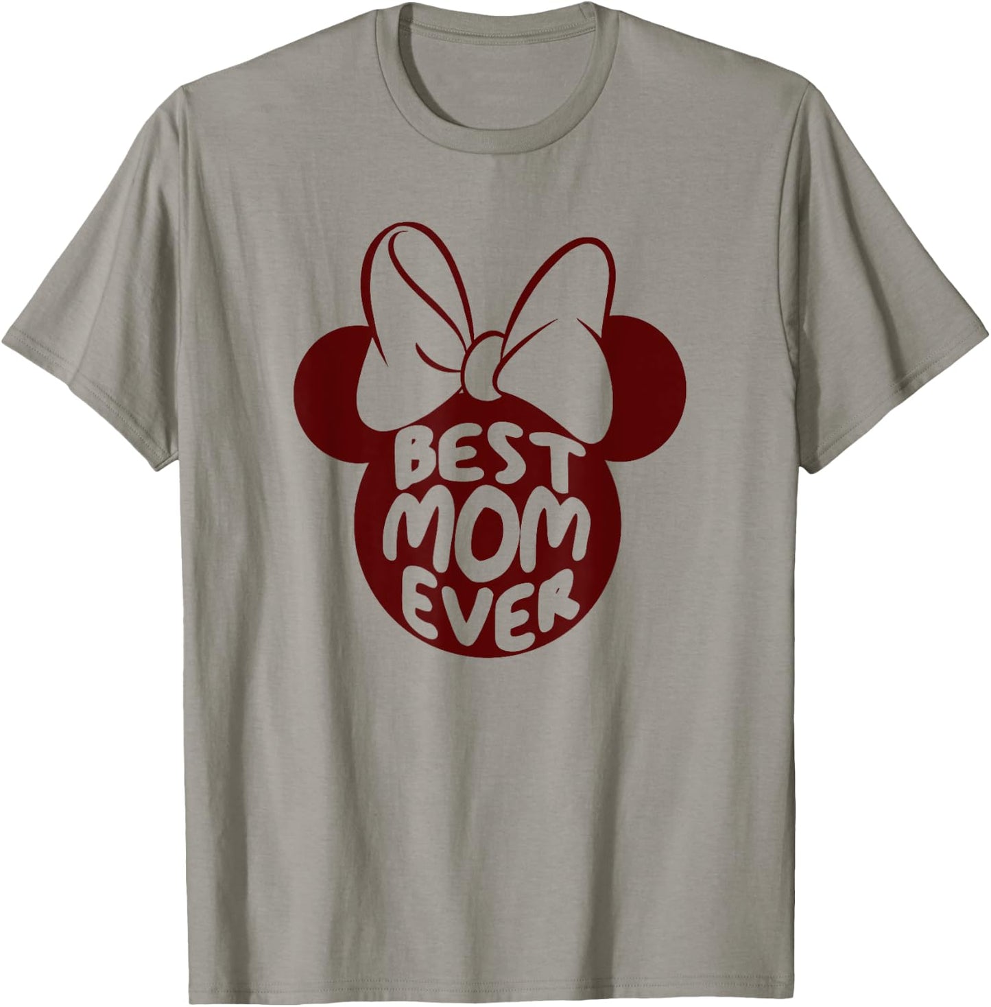 Disney Minnie Mouse Best Mom Ever Text Fill T-Shirt - T-Shirt | Sand