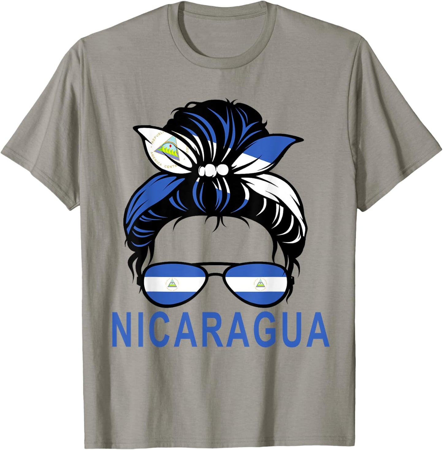 Flag Nicaragua Hispanic Heritage month For Nicaraguan Girl T-Shirt - T-Shirt | Sand