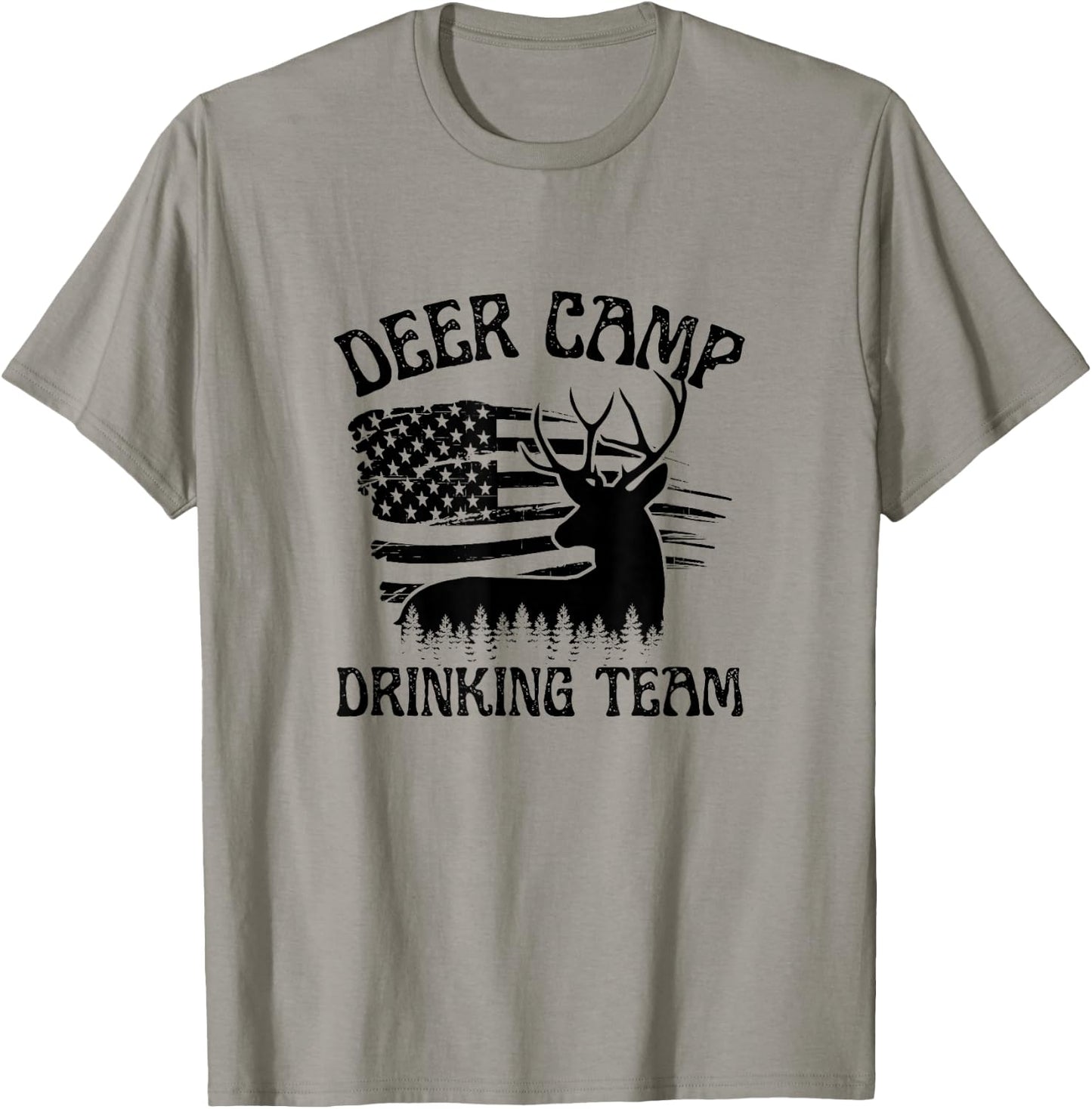 Deer Camp Drinking Team - Funny Hunting T-Shirt - T-Shirt | Sand