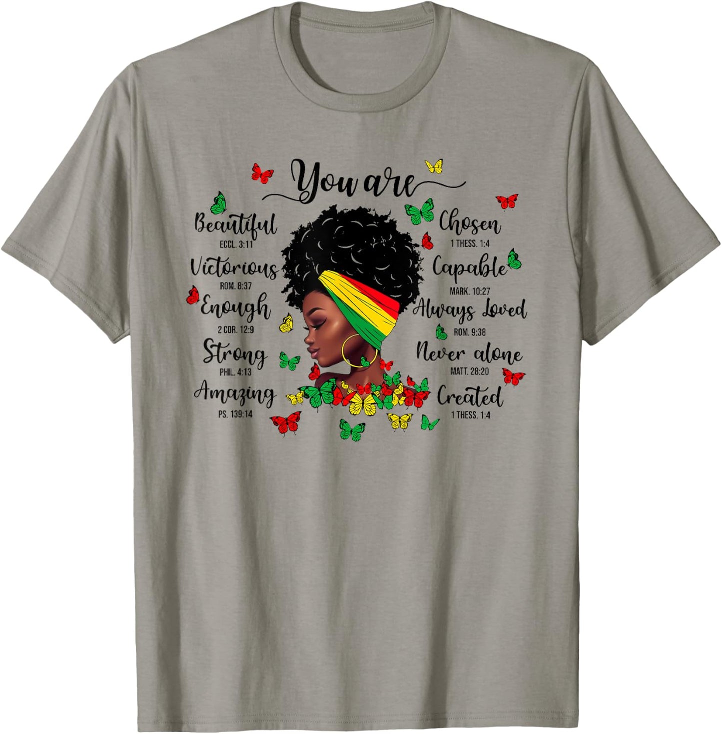 Black History Month You Are Beautiful You Are Chosen Junetee T-Shirt - T-Shirt | Sand