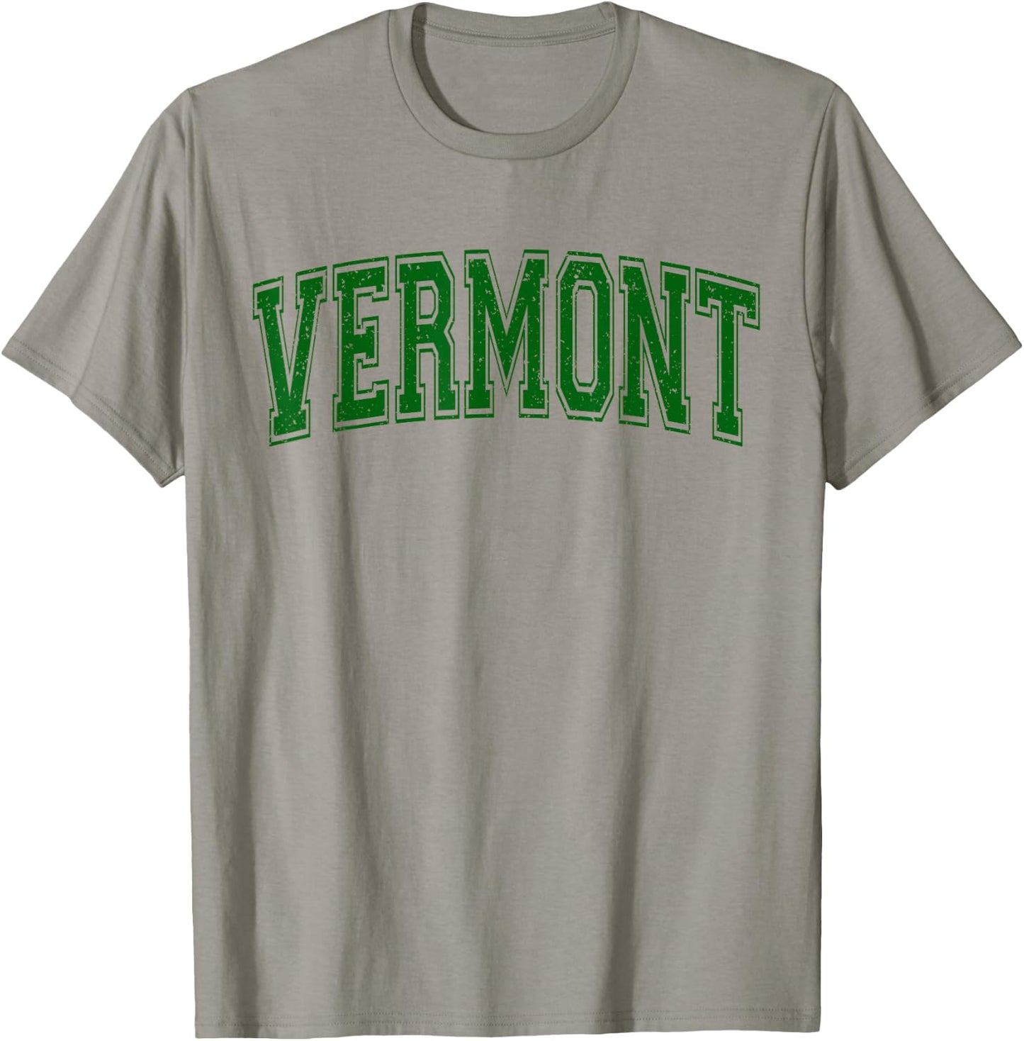 Vermont Varsity Style Text Flag Sports Athletic Jersey Style T-Shirt - T-Shirt | Sand