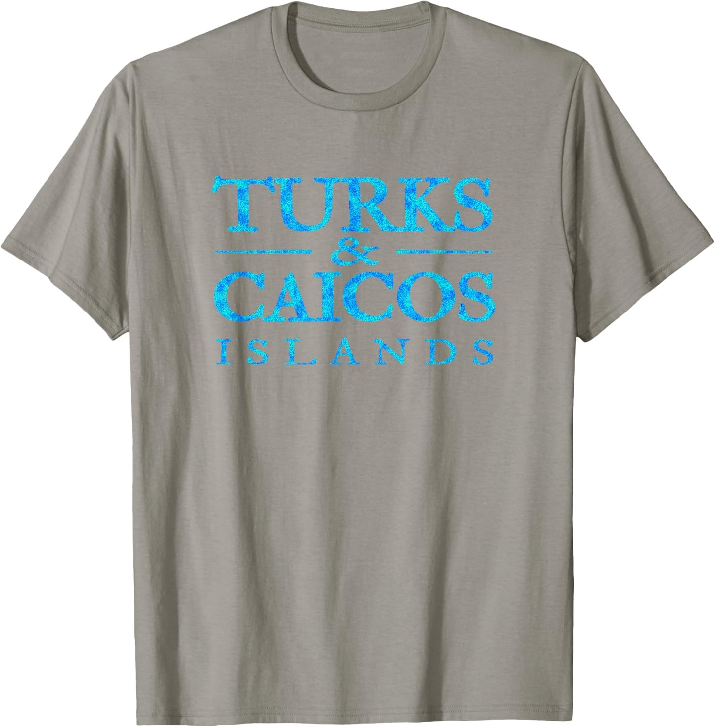 Turks and Caicos Islands Retro Colorful Text Souvenir T-Shirt - T-Shirt | Sand