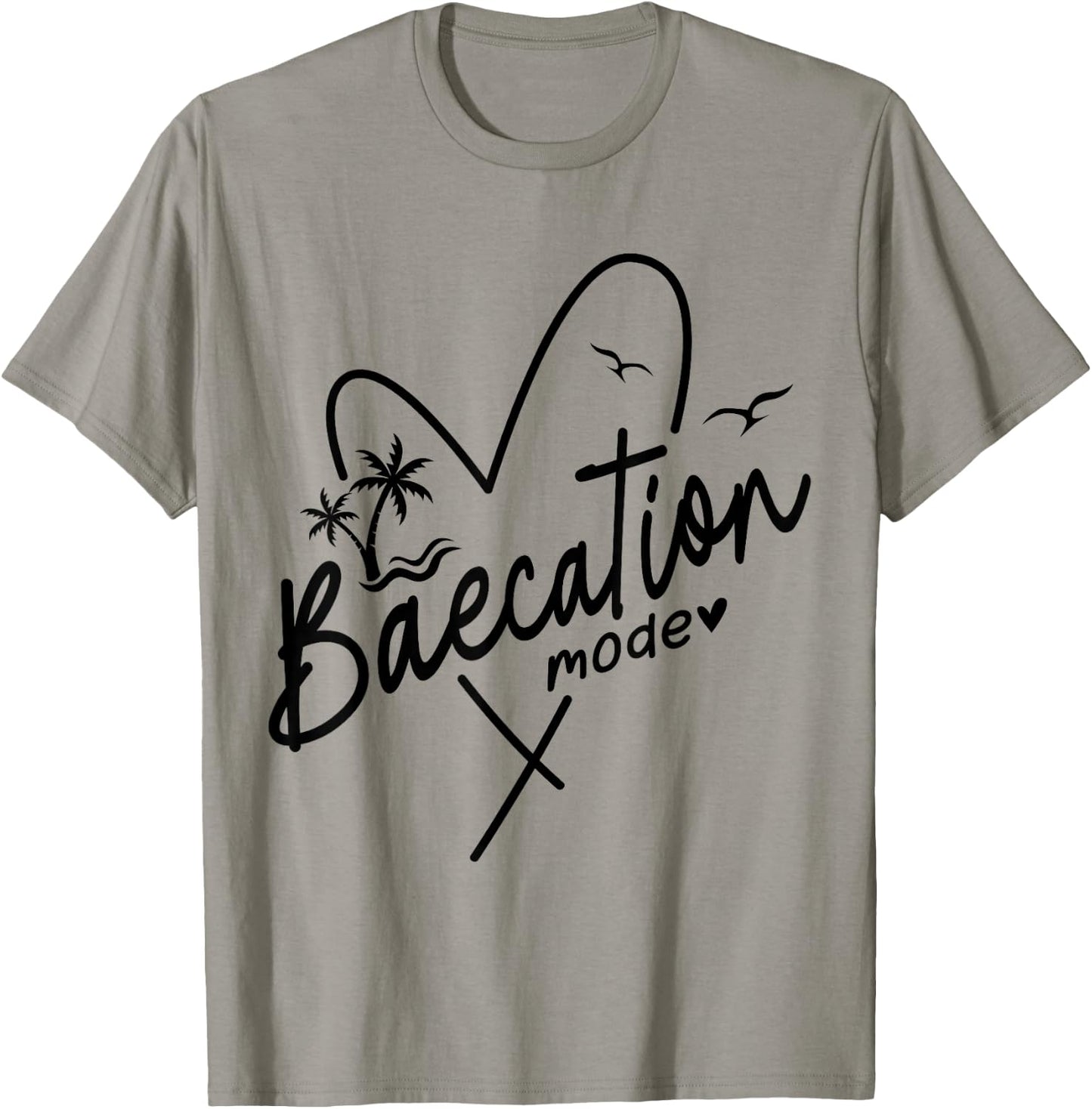 Baecation Mode His and Her Couples Matching Vacation Beach T-Shirt - T-Shirt | Sand