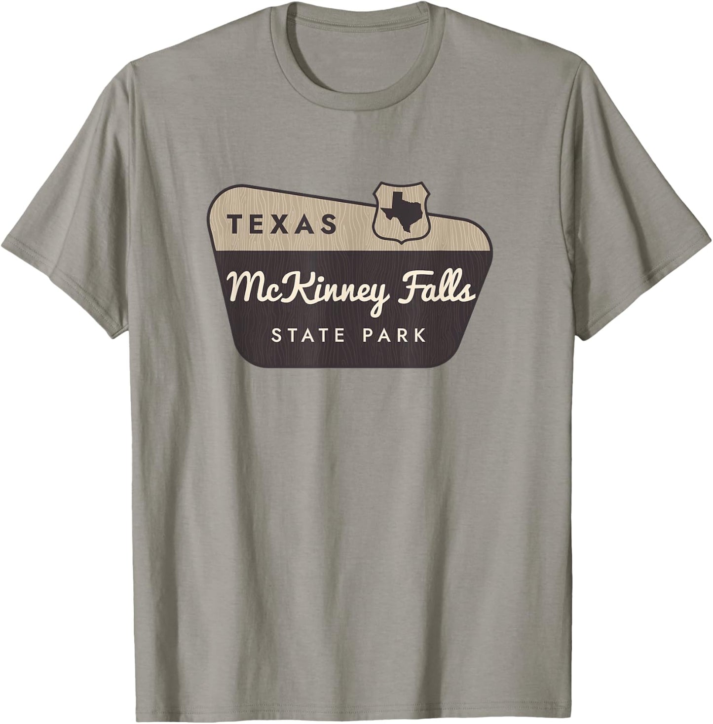 McKinney Falls State Park Texas TX Welcome Sign Vacation T-Shirt - T-Shirt | Sand