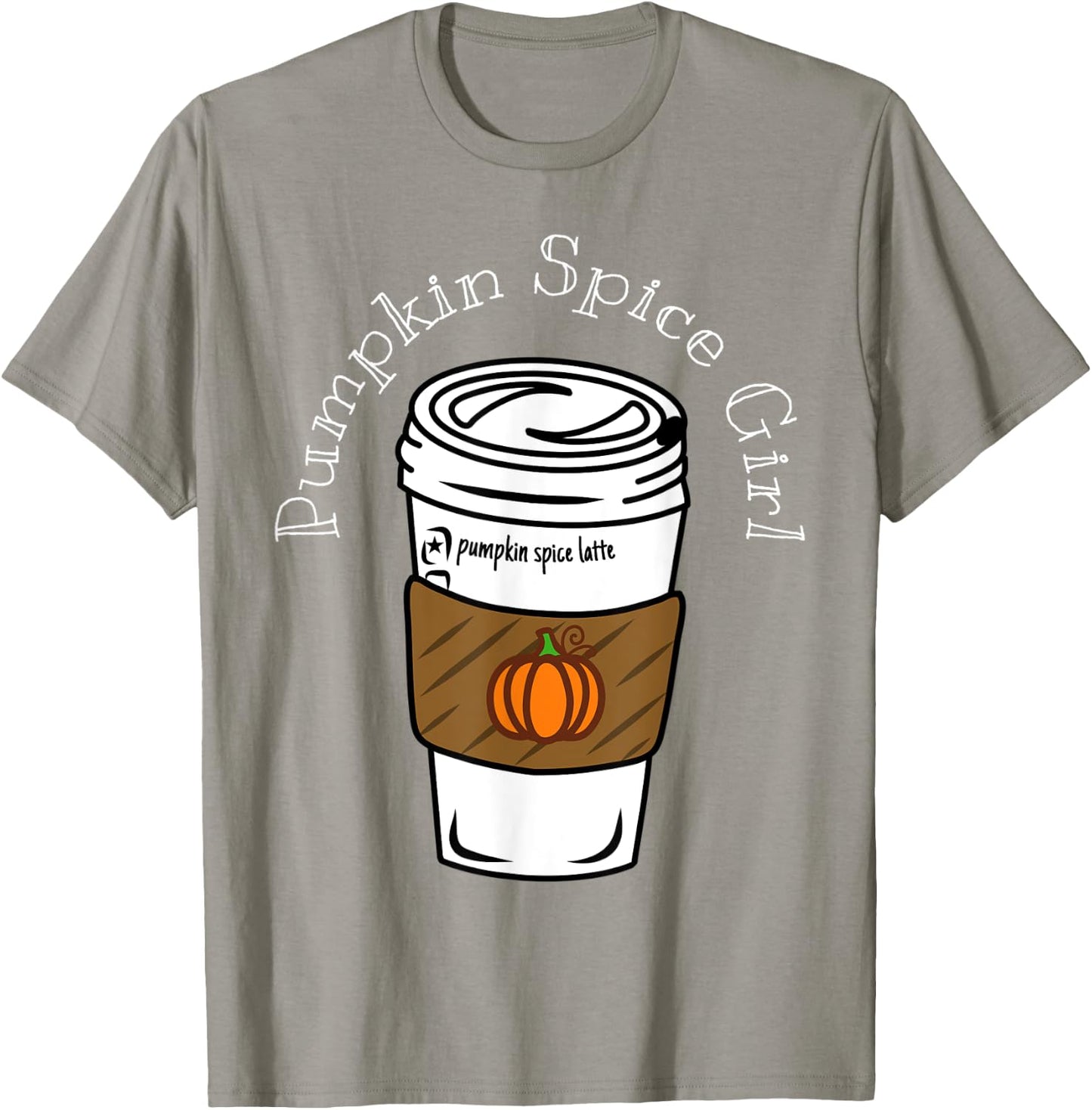 Green Pumpkin Spice Latte Girls PSL Coffee Autumn T-Shirt - T-Shirt | Sand